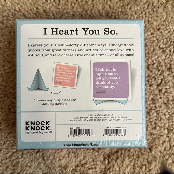 NIB Knock Knock Romantic Quote Cards - Picture 2 of 3